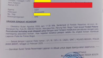 Dugaan Pelecehan Seksual Di Ponpes Orang tua Asuh Lapor Polisi